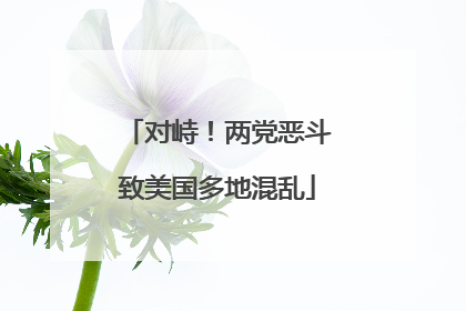 对峙！两党恶斗致美国多地混乱